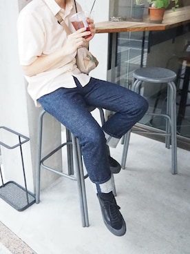 「hellolulu(ハロルル)のアイテム」を使った、くっちーさん(メンズ・166cm)の夏コーディネート