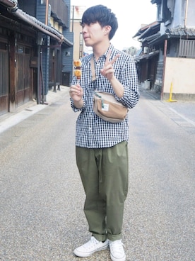 「hellolulu(ハロルル)のアイテム」を使った、くっちーさん(メンズ・166cm)の秋コーディネート