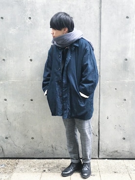 「WhoWhat（フーワット）のアイテム（ジャケット/アウター）」を使った、くっちーさん（メンズ・166cm）の冬コーディネート