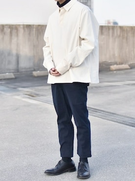 「Basis Broek Belgium（バージスブルック）のアイテム」を使った、くっちーさん（メンズ・166cm）の春コーディネート