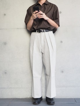 「アイテム（バングル/リストバンド）」を使った、くっちーさん（メンズ・166cm・20代）の夏コーディネート
