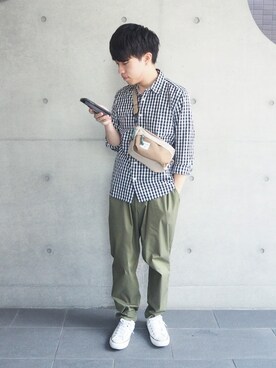 「hellolulu(ハロルル)のアイテム」を使った、くっちーさん(メンズ・166cm)の夏コーディネート