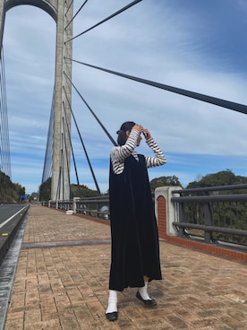 「UNIQLO（ユニクロ）のアイテム（Tシャツ/カットソー、その他）」を使った、mayuさん（レディース・152cm）の冬コーディネート