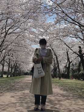 「SAINT JAMES（セントジェームス）のアイテム（トップス、その他）」を使った、mayuさん（レディース・152cm）の春コーディネート