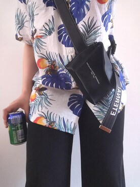 「アイテム（その他雑貨、グリーン系）」を使った、孙昕孙帅鹿さん（レディース・163cm）の夏コーディネート