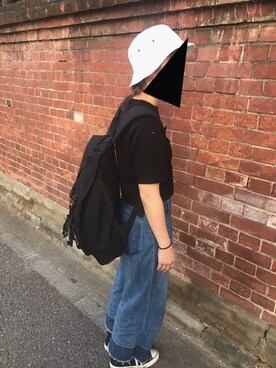 「SPINNS（スピンズ）のアイテム（バックパック/リュック）」を使った、mouthﾟ･*:.｡❁さん（レディース・158cm）の夏コーディネート