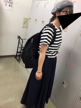 「SPINNS（スピンズ）のアイテム（バックパック/リュック）」を使った、mouthﾟ･*:.｡❁さん（レディース・158cm）の夏コーディネート