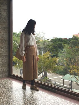 「sanuk（サヌーク）のアイテム」を使った、チャオさん（レディース・168cm）の冬コーディネート