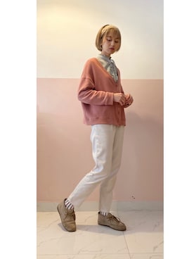 「sanuk（サヌーク）のアイテム」を使った、チャオさん（レディース・168cm）の春コーディネート