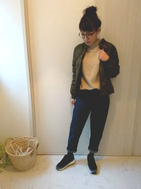「Right-on（ライトオン）のアイテム（ダウンジャケット/コート）」を使った、ricky.yさん（レディース・158cm）の冬コーディネート