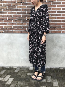 「Right-on（ライトオン）のアイテム（シャツワンピース）」を使った、ricky.yさん（レディース・158cm）の夏コーディネート