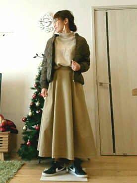 「Right-on（ライトオン）のアイテム（ダウンジャケット/コート）」を使った、ricky.yさん（レディース・158cm）の冬コーディネート