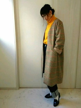 「BACK NUMBER（バックナンバー）のアイテム（ノーカラージャケット）」を使った、ricky.yさん（レディース・158cm）の冬コーディネート
