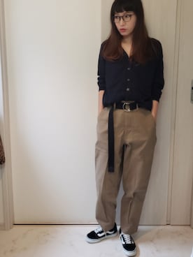 「BEN DAVIS（ベンデイビス）のアイテム（パンツ）」を使った、ricky.yさん（レディース・158cm）の秋コーディネート
