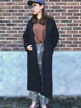 「BACK NUMBER（バックナンバー）のアイテム（チェスターコート）」を使った、ricky.yさん（レディース・158cm）の秋コーディネート