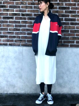 「FILA（フィラ）のアイテム（ワンピース/ドレス）」を使った、ricky.yさん（レディース・158cm）の冬コーディネート