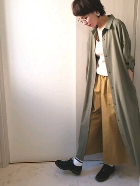「MANUAL ALPHABET（マニュアル アルファベット）のアイテム」を使った、ricky.yさん（レディース・158cm）の春コーディネート