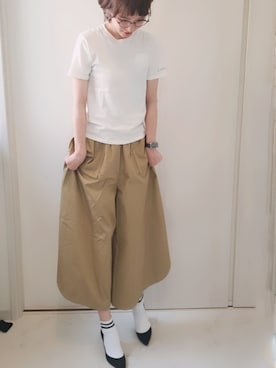 「MANUAL ALPHABET（マニュアル アルファベット）のアイテム」を使った、ricky.yさん（レディース・158cm）の春コーディネート