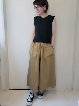 「MANUAL ALPHABET（マニュアル アルファベット）のアイテム」を使った、ricky.yさん（レディース・158cm）の夏コーディネート