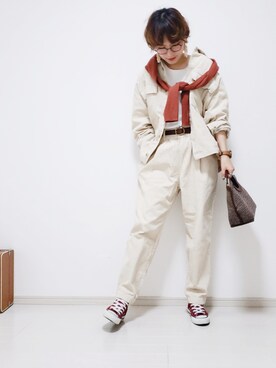 「プロデューサー巻き」｜「アイテム（ジャケット/アウター）」を使った、ricky.yさん（レディース・158cm）の秋コーディネート