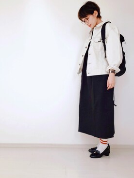 ricky.yさんの「ポケット付きゆったりロング丈スウェットワンピース（coca）」を使ったコーディネート