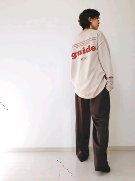 「サテンパンツ」｜「アイテム（アナログ腕時計）」を使った、ricky.yさん（レディース・158cm）の冬コーディネート