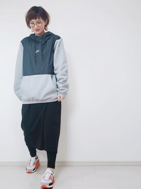 「旦那さんのを借りました」｜ricky.yさん（レディース・158cm）の冬コーディネート