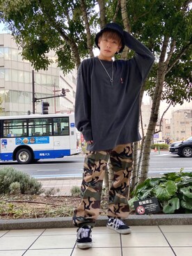 「ベンデイビス」｜「アイテム（帽子）」を使った、uuukichさん（メンズ・165cm）の春コーディネート