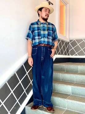 「BIG YANK（ビッグヤンク）のアイテム」を使った、fennicaさん（メンズ・175cm）の夏コーディネート