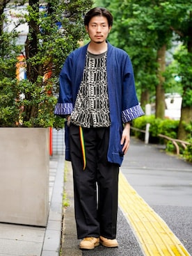 「fennica（フェニカ）のアイテム」を使った、fennicaさん（メンズ・179cm）の夏コーディネート