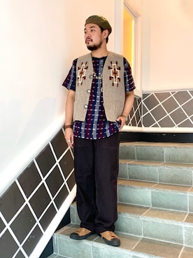 「fennica（フェニカ）のアイテム」を使った、fennicaさん（メンズ・175cm）の夏コーディネート