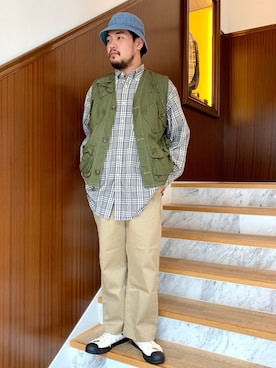 「Buzz Rickson's（バズリクソンズ）のアイテム（トップス）」を使った、fennicaさん（メンズ・175cm）の夏コーディネート