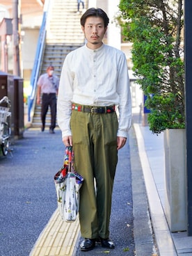 「fennica（フェニカ）のアイテム」を使った、fennicaさん（メンズ・179cm）の夏コーディネート