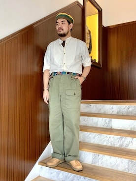 「fennica（フェニカ）のアイテム」を使った、fennicaさん（メンズ・175cm）の夏コーディネート