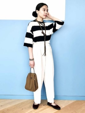 「BAG'n'NOUN（バッグンナウン）のアイテム」を使った、fennicaさん（レディース・158cm）の秋コーディネート