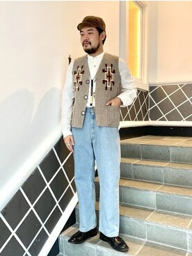 「Buzz Rickson's（バズリクソンズ）のアイテム（トップス）」を使った、fennicaさん（メンズ・175cm）の秋コーディネート