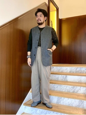 「Buzz Rickson's（バズリクソンズ）のアイテム（パンツ）」を使った、fennicaさん（メンズ・175cm）の秋コーディネート