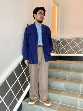 「Buzz Rickson's（バズリクソンズ）のアイテム（パンツ）」を使った、fennicaさん（メンズ・175cm）の秋コーディネート