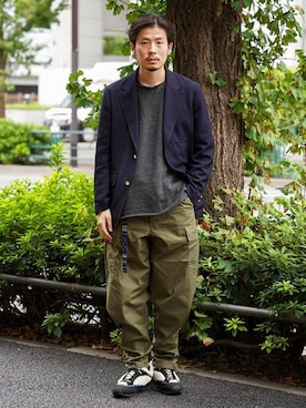 「Buzz Rickson's（バズリクソンズ）のアイテム（パンツ）」を使った、fennicaさん（メンズ・179cm）の秋コーディネート