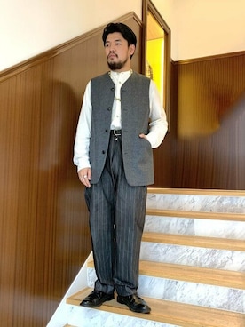 「Buzz Rickson's（バズリクソンズ）のアイテム（トップス）」を使った、fennicaさん（メンズ・175cm）の秋コーディネート