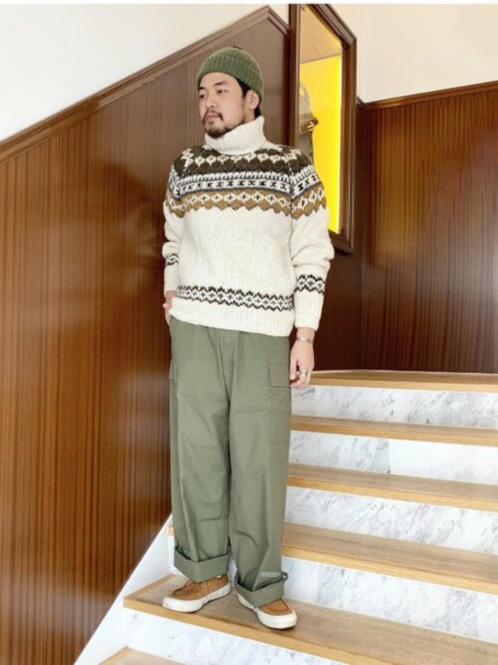 CHAMULA チャムラ ニットセーター L チャムラ〉メリノウール100%！メキシコの職人によるハンドメイド