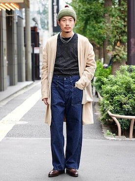 「fennica（フェニカ）のアイテム」を使った、fennicaさん（メンズ・179cm）の秋コーディネート