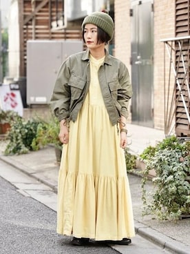 「BLACK CRANE（ブラッククレーン）のアイテム」を使った、fennicaさん（レディース・152cm）の秋コーディネート