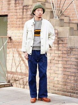 「orslow」｜「アイテム（ブルゾン）」を使った、fennicaさん（メンズ・179cm）の秋コーディネート