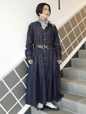 「MoonStar（ムーンスター）のMOONSTAR × fennica / 別注 スニーカー Booga キャンバス スリッポン＜WOMEN＞（その他シューズ、ホワイト系）」を使った、fennicaさん（メンズ・175cm）の春コーディネート