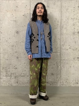「Buzz Rickson's（バズリクソンズ）のアイテム（トップス）」を使った、fennicaさん（メンズ・165cm）の春コーディネート