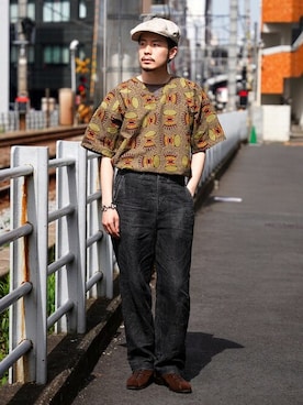 「orSlow（オアスロウ）のアイテム（トップス）」を使った、fennicaさん（メンズ・179cm）の春コーディネート