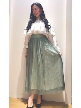 「RAW FUDGE（ローファッジ）のアイテム」を使った、manamiさん（レディース・160cm）の春コーディネート
