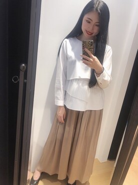 「RAW FUDGE（ローファッジ）のアイテム」を使った、manamiさん（レディース・160cm）の春コーディネート