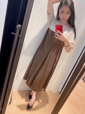 「RAW FUDGE（ローファッジ）のアイテム」を使った、manamiさん（レディース・160cm）の夏コーディネート